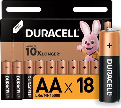 Baterie alkaliczne Duracell AA (LR06) MN1500 18 szt. (5000394107519)