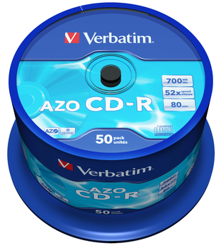 Диск Verbatim CD-R 700Mb 52x Cake 50 Cryst (43343) (5243523)