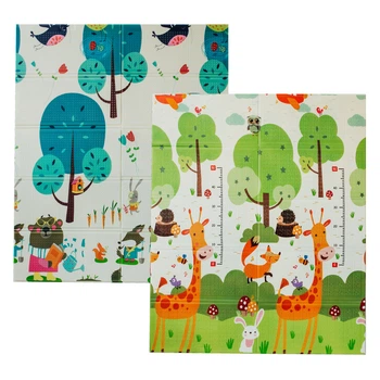 Дитячий складний двосторонній термокилимок Poppet PP009-150 Весела жирафа та Загадковий ліс