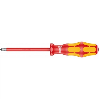 Крестовая изолированная отвертка WERA Kraftform Plus PH2х100 мм (05006154001)