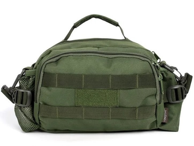 Тактическая сумка Silver Knight поясная наплечная с системой M.O.L.L.E Olive (9100-olive)