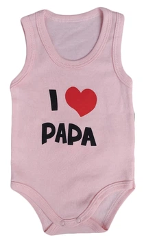 Боди майка Findik "I love papa" 09818 80 см Розовый