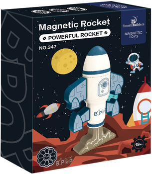 Конструктор магнитный Smart Builders Magnetic Toys Ракета 8 элементов (6910010903472)