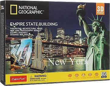 3D пазл "National Geographic. Эмпайр Стейт Билдинг", 66 элементов - CubicFun (20-738870)