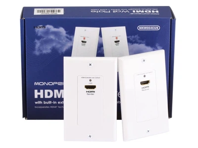 Настенная HDMI розетка-удлинитель по витой паре Monoprice MP-30 до 30 м