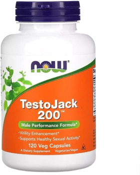 Репродуктивное Здоровье Мужчин ТестоДжек, TestoJack 200, Now Foods 120 Капсул (733739021977)