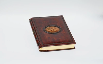 Кожаная записная книга Florentia Thinking Angel 15х22 см Коричневый (DIA3603001)