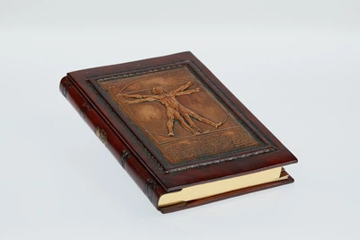 Кожаная адресная книга Florentia Virtuvian Men 15х22 см Коричневый (RUB5791026)