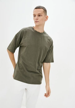 Футболка Solo оверсайз One Size Хаки Mn1078