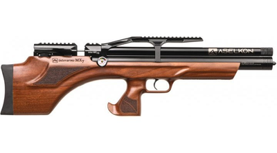 Пневматическая PCP винтовка Aselkon MX7-S Wood кал. 4.5 дерево + Насос Borner для PCP в подарок