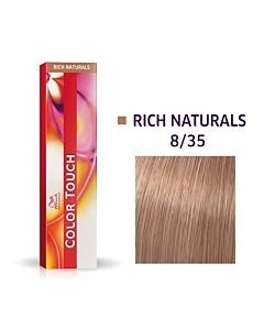 Краска для волос WELLA Color Touch 8/35 светлый блонд золотисто-розовый 60 мл