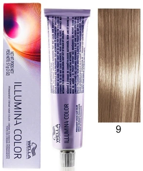 Краска для волос Wella Illumina Color 9/ очень светлый блонд 60 мл