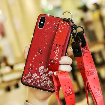 Чохол Lanyard для Iphone XS Max бампер з ремінцем Red Без бренду