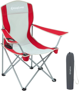 Раскладной стул KingCamp Arms Chairin Steel Grey/Red (KC3818 grey/red)