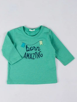 Лонгслив с надписью Benetton BENJ120319-4 50 cm (5519150cm) Зеленый
