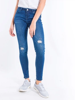 Джинсы с потертостями Vero Moda 316332523 XL (71105XL) Синий