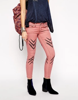 Джинсы Free People 581819 L (10908L) Красный