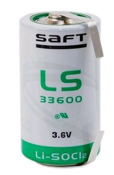 Литиевая батарейка SAFT LS 33600 CNR, D, 3,6 В,17000 мАч
