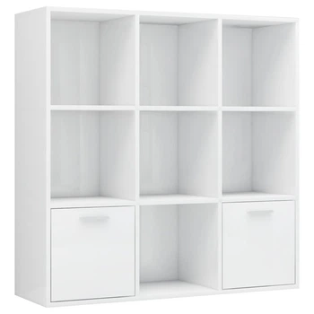 Стелаж Shumee глянцевий 98x30x98 см ДСП Білий 801122