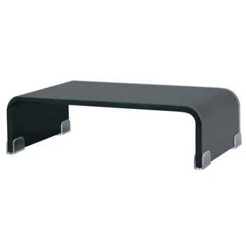 Підставка для монітора Shumee 40x25x11 см скло чорна 244134