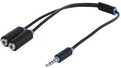 Кабель ProLink 3.5 mm Stereo Plug to 2 x 3.5 mm Stereo Sockets 0.3 м Cable (PB155-0030)