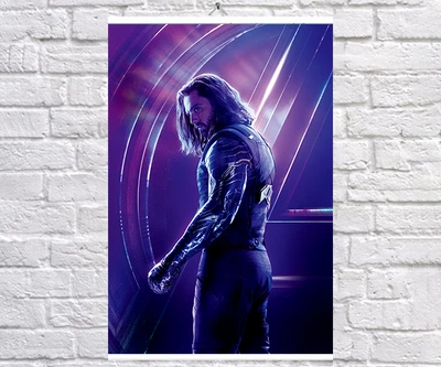 Постер BEGEMOT Мстители Супергерои MARVEL Зимний солдат Баки Барнс 40x61 см (1124016)