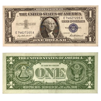 1 доллар США номиналом 1957 г. "номер и серия - рандомный"