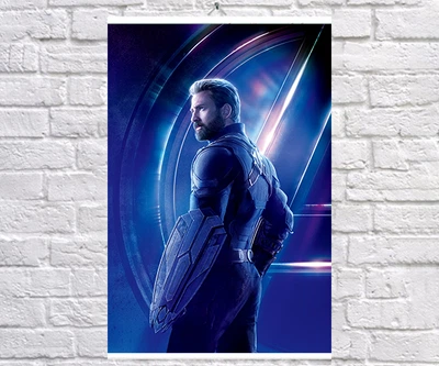 Постер BEGEMOT Мстители Супергерои MARVEL Стивен Роджерс Капитан Америка Captain America 61x90 см (1124017-1)