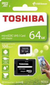 Карта памяти Toshiba microSDHC 64GB Exceria M203 Class 10 UHS-I R90 (THN-M203K0640EA)