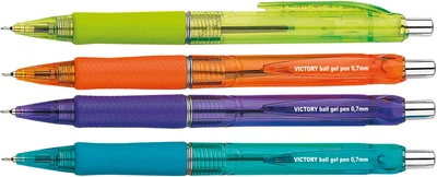 Ручка масляная автоматическая Centrum Viictory Синий 0.7 мм x 4 шт (860764) (2000998451509)