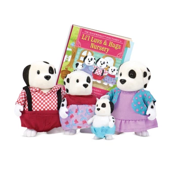 Набор фигурок Семья Собак 4ед, книга EN Li`l Woodzeez 000324779