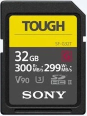 Карта памяти Sony 32GB SDHC C10 UHS-II U3 V90 R300/W299MB/s Tough (SF32TG)