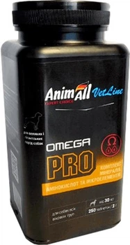 Вітамінна домішка AnimAll VetLine Omega PRO для великих порід собак 2 г х 250 т. (4820150205454)