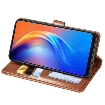 Кожаный чехол-книжка GETMAN Gallant (PU) для Samsung Galaxy A05s Коричневый
