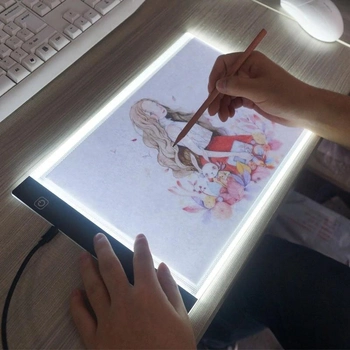 Світловий планшет А4 для малювання та копіювання з 3 режимами підсвічування і USB кабелем Light Board (LB-20641)
