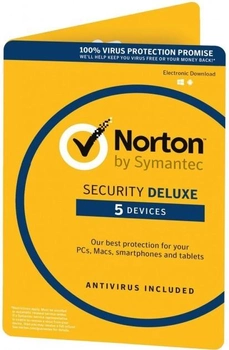 Антивирус Norton Security Deluxe для 5 ПК на 1 год (электронная лицензия)