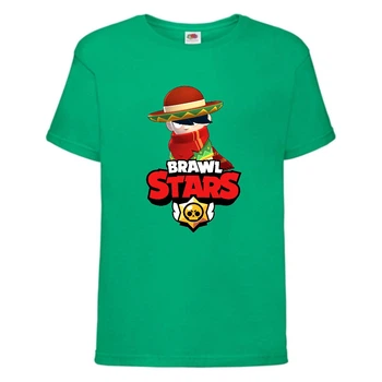 Футболка дитяча Brawl Stars Quickdraw Edgar (Бравл Старс Едгар блискавичний) зелена 152 см
