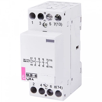 Контактор ETI RA 25-40 4P 25A 230V AC 4NO 2464094 модульный