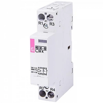 Контактор модульний ETI RD 20-02 20A 230V AC/DC 2NC (2464008)