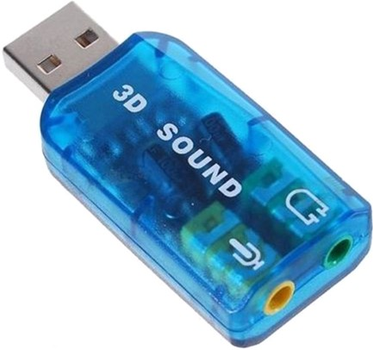 Адаптер Dynamode 3D Sound (5.1) USB-SoundCard 2.0 Blue
