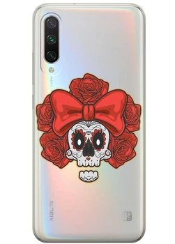 Силиконовый чехол iSwag для Xiaomi CC9e Готический череп (M2383)
