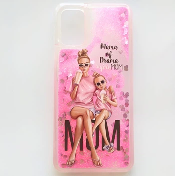 Переливающийся силиконовый чехол с рисунком для Xiaomi Poco M3 / Redmi 9T Mom