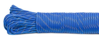 Паракорд светоотражающий blue #r3001, Paracord 550 Type III reflective (10 метров)