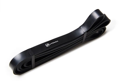 Резиновая петля U-powex Power band черная 22мм ширина 9-28кг нагрузка для фитнеса, тренировок, подтягиваний, резина для турника, резинка-эспандер