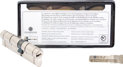Цилиндр Mottura 41 х 51 ключ 5 шт Матовый никель (TD57808)