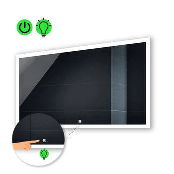 LED-зеркало 90x80см, с сенсорной кнопкой управления, модель Simphony (Simphonyg98)