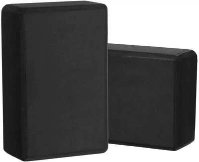 Блоки для йоги и пилатеса Zelart EVA Yoga Brick 2 шт. чорные (MS0858-1)