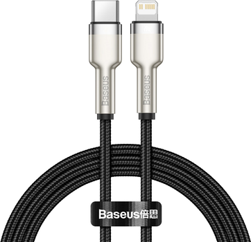 Кабель Baseus Cafule Metal Type-C to Lightning PD 20W 1 м Black (CATLJK-A01)