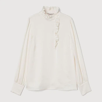 Атласная блуза H&M 903951001c61 XXL молочная (100009295)
