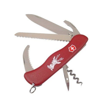 Нож складной швейцарский многофункциональный Victorinox Hunter 0.8873.4 червоний